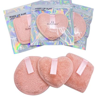 PINK FACIAL MAKEUP REMOVER AND REUSABLE PAD IN RUBY FACE BRAND MICROFIBER